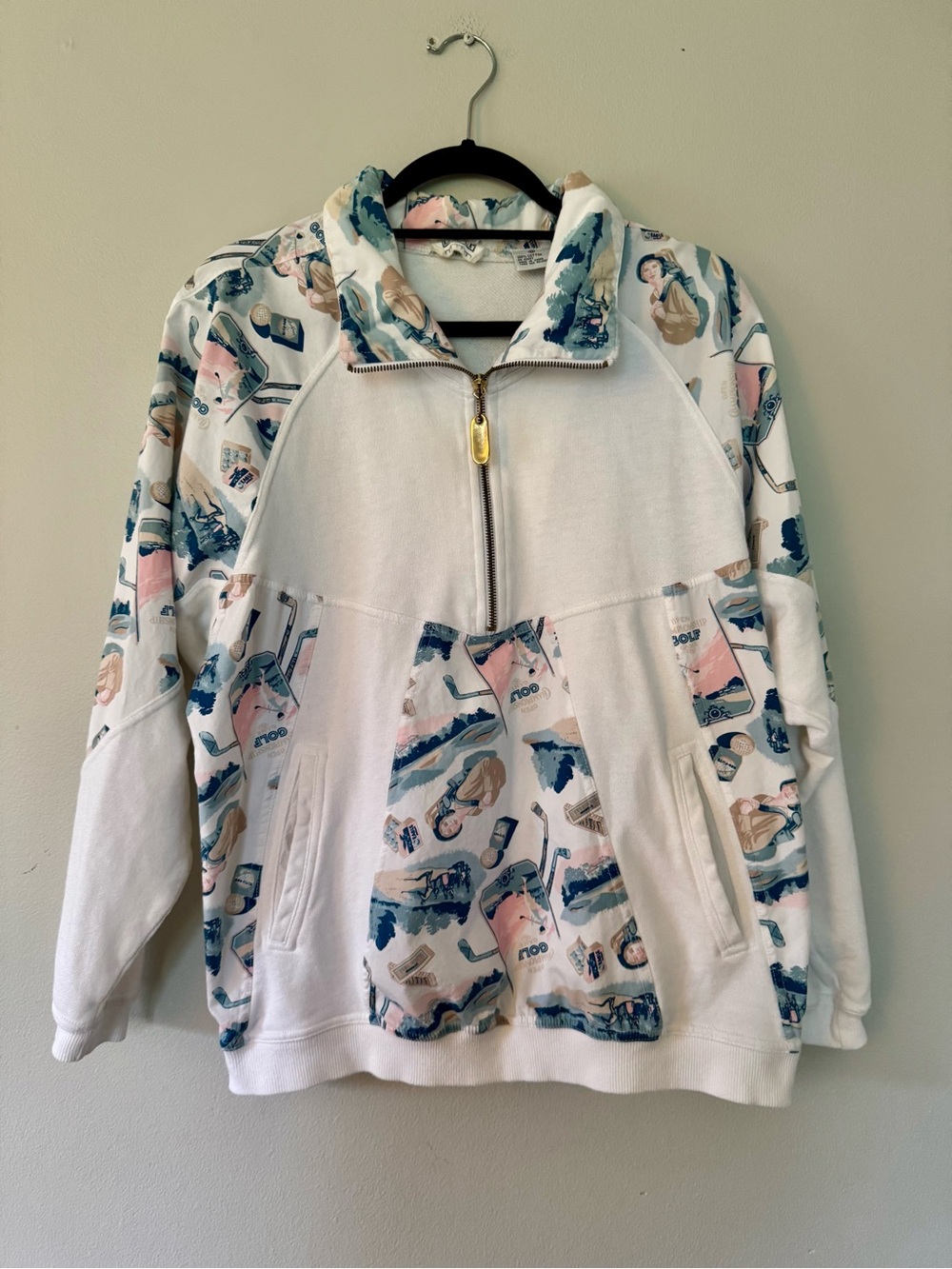 Vintage 80’s 90’s Line-Up for Sport Golf Print Pullover Sz M